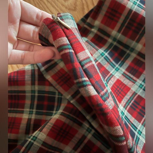 ModCloth Holiday Plaid Peplum Skirt - Picture 3 of 5